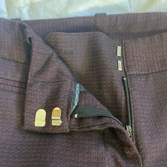 Nwot Wine Color Women’s Ankle Dress Slacks /WORTHINGTON Dress Ankle Slacks. - Picture 4 of 14